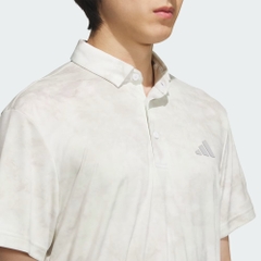 Áo Polo nam Adidas Chính Hãng - Short-Sleeve Printed Pattern - Màu Trắng Kem | JapanSport JE7142