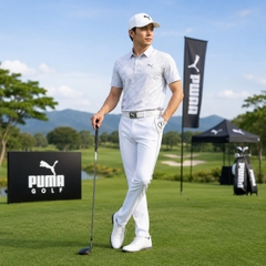 Quần Golf Puma Chính Hãng - PF Stretch Side Piping Ankle Pants - Màu Trắng | JapanSport 627657-03