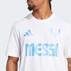 Áo Phông Adidas Nam Chính Hãng - Graphic T-shirt featuring Messi - Màu Trắng | JapanSport JJ1418
