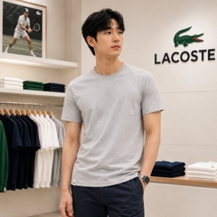 Bộ 3 Áo Phông Lacoste Nam Chính hãng - Men's 3-Pack Cotton Undershirts - Màu Đen/Trắng/Xám | JapanSport TH3321-51-BXY