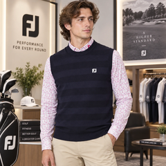 Áo Vest FOOTJOY Chính Hãng - Knit Crew Neck Vest - Màu Đen | JapanSport  38617 FJ-F25-M05