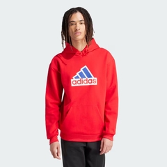 Áo Adidas Nam Chính Hãng - Future Icons Badge of Sport Hoodie - Màu Đỏ | JapanSport IS8338