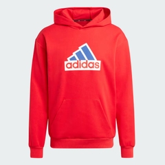 Áo Adidas Nam Chính Hãng - Future Icons Badge of Sport Hoodie - Màu Đỏ | JapanSport IS8338