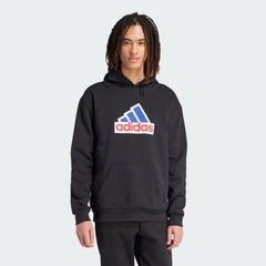 Áo Adidas Nam Chính Hãng - Future Icons Badge of Sport Hoodie - Màu Đen | JapanSport IS3233