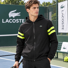 Áo Khoác Lacoste Chính hãng - Tennis Water-Repellent Hooded Jacket , Waterproof - Màu Đen | JapanSport BH4776-51-7NI