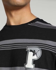 Áo Phông Puma Chính hãng -  Squad Striped T-Shirt  - Màu Đen | JapanSport 676014-01