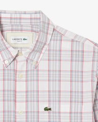 Áo Sơ Mi Lacoste Chính Hãng - Slim Fit Stretch Plaid Shirt - Màu Hồng | JapanSport CH3745-51-CCI