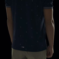 Áo Polo Adidas Nam Chính Hãng - MONOGRUM SHORT-SLEEVE POLO SHIRT - Màu Navy | JapanSport JZ4364