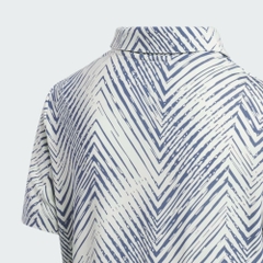 Áo Polo Adidas Trẻ em Chính Hãng - Kids Scripted Herringbone - Màu Trắng Xanh | JapanSport IM8255