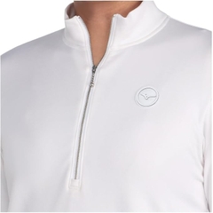 Áo Khoác Mizuno Chính Hãng - Breath Thermo Half-Zip - Màu Trắng | JapanSport E2MAB505-01