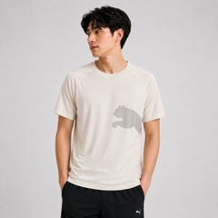 Áo Phông Puma Chính hãng - Puma Men's Train All Day Big Cat Short-Sleeve T-Shirt - Màu Be | JapanSport 525939-68