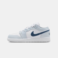 Giày Nike Chính Hãng - Air Jordan 1 Low (GS) - Màu Trắng/Xanh | JapanSport 553560-104