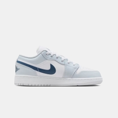 Giày Nike Chính Hãng - Air Jordan 1 Low (GS) - Màu Trắng/Xanh | JapanSport 553560-104