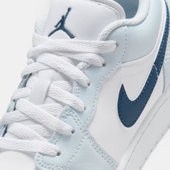 Giày Nike Chính Hãng - Air Jordan 1 Low (GS) - Màu Trắng/Xanh | JapanSport 553560-104