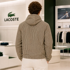 Áo Khoác Lacoste Chính hãng - Men's Hooded Check Twill Jacket - Màu Nâu | JapanSport BH0151-51-87E