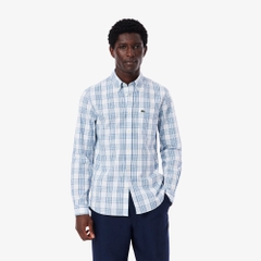 Áo Sơ Mi Lacoste Chính Hãng - Stretch Plaid Shirt - Màu Xanh | JapanSport  CH3745-51-CGI