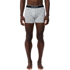 Quần Boxer Lacoste Chính hãng - 3-Pack Cotton Boxer Briefs - Màu Xám/Navy/Đỏ | JapanSport 6H1294-51-W3T