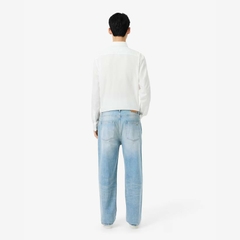 Quần Dài Lacoste Chính hãng - 5 Pocket Straight Cut Indigo Jeans - Màu Xanh Trắng | JapanSport HH2321-51-MKU