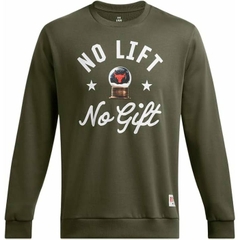 Áo Dài Tay Under Armour Chính Hãng - Project Rock Red One No Lift No Gift Crew Neck Sweatshirt - Màu Nâu | JapanSport 6003006-390