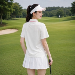Áo Polo Puma Chính Hãng - Women's short-sleeved ribbed collar golf polo shirt FOG - Màu Trắng | JapanSport  633352-04