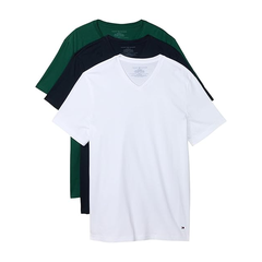 Set 3 Áo Phông Tommy Hilfiger Chính Hãng - Men's Cotton Classic 3-Pack V-Neck Undershirts - Màu Xanh/Trắng/Đen | JapanSport 4300134792