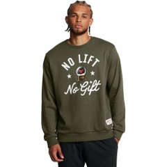 Áo Dài Tay Under Armour Chính Hãng - Project Rock Red One No Lift No Gift Crew Neck Sweatshirt - Màu Nâu | JapanSport 6003006-390