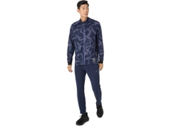 Áo Khoác Asics Chính Hãng -  Dry Graphic Stretch Knit Jacket- Màu xanh navy đậm.| JapanSport  2031E985-400