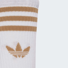 Set Tất Adidas Chính Hãng - Bộ 3 đôi tất cao cổ - Màu Trắng sọc Vàng | JapanSport JV7407