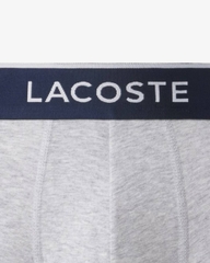 Quần Boxer Lacoste Chính hãng - Trunks 3-Pack - Màu Grey Chine  | JapanSport 5H1300-51 CCA