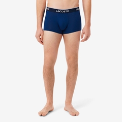 Quần Boxer Lacoste Chính hãng - Trunks 3-Pack - Màu Xanh/Đỏ/Navy | JapanSport 5H1300-51-W64