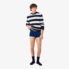 Quần Boxer Lacoste Chính hãng - Trunks 3-Pack - Màu Xanh/Đỏ/Navy | JapanSport 5H1300-51-W64