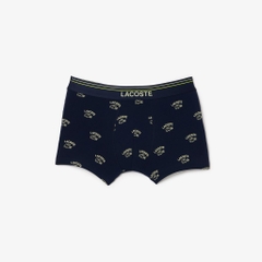 Quần Boxer Lacoste Chính hãng -  Men's Cotton Trunk Underwear with Printed Pattern - Màu Navy | JapanSport 5H4742-51-IDX