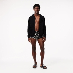 Quần Boxer Lacoste Chính hãng - Men's Cotton Trunk Underwear with Printed Pattern - Màu Đen | JapanSport 5H4743-51-258