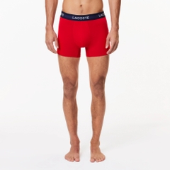 Quần Boxer Lacoste Chính hãng - 3-Pack Microfiber Trunks - Màu Xanh/Trắng/Đỏ | JapanSport 5H9623-51-LAW