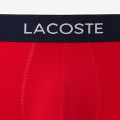Quần Boxer Lacoste Chính hãng - 3-Pack Microfiber Trunks - Màu Xanh/Trắng/Đỏ | JapanSport 5H9623-51-LAW