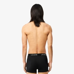 Quần Boxer Lacoste Chính hãng - 3-Pack Microfiber Trunks - Màu Trắng/ Xám/ Đen | JapanSport 5H9623-51-W3Y