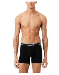 Quần Boxer Lacoste Chính hãng - 3-Pack Stretch Essentials - Màu White/Blue/Green | JapanSport 6H9303-51-6I2