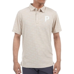 Áo Polo Golf Puma Nam Chính Hãng - Golf P Polo Jacquard - Màu Nâu | JapanSport  627644-02