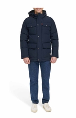Áo Khoác Levi's Chính Hãng - Quilted Four Pocket Parka Hoody - Màu Navy | JapanSport LM0RP320-NVY