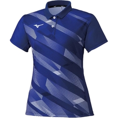 Áo Polo Mizuno Nữ Chính Hãng - Tennis Wear Game Shirt - Màu Navy | JapanSport 62JA1702-24