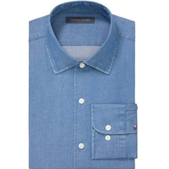 Áo sơ mi Tommy Hilfiger Chính hãng - Regular Fit Button Down Dress Shirt - Màu Xanh | JapanSport 24N1973400