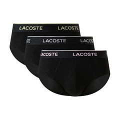 Quần Lót Lacoste Chính hãng - 3-Pack Mens Cotton Stretch Essentials BriefsBriefs - Màu Xanh/Trắng/Hồng | JapanSport 8H9541-51-OIT