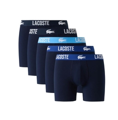 Quần Boxer Lacoste Chính hãng - Cotton Stretch Essentials Boxer Briefs 5-Pack - Màu Đen/Xanh/Navy | JapanSport 6h9309-51-66I