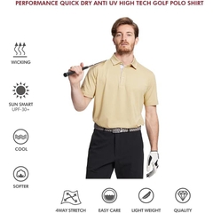 Áo Polo M MAELREG Nam Chính Hãng - Casual Solid Stylish Dry Fit Performance Designed Collared Golf Polo Shirts - Màu Be | JapanSport MGSP010