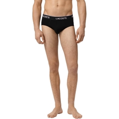 Quần Lót Lacoste Chính hãng - 3-Pack Mens Cotton Stretch Essentials BriefsBriefs - Màu Xanh/Trắng/Hồng | JapanSport 8H9541-51-OIT