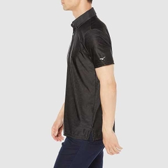 Áo Polo Golf Mizuno Chính Hãng - Ice Touch Button Down Cool to Touch- Màu Đen | JapanSport E2JAA097-09