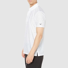 Áo Polo Golf Mizuno Chính Hãng - Ice Touch Button Down Cool to Touch- Màu Trắng | JapanSport E2JAA097-03