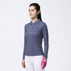 Áo Polo Nữ Foot joy Chính Hãng - Chevron Print Thermolite - Màu Navy | JapanSport 81167   FJW-F23-S01