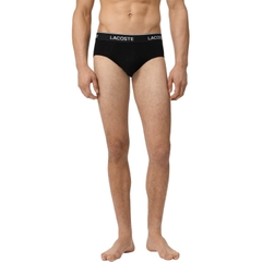 Quần Lót Lacoste Chính hãng - 3-Pack Mens Cotton Stretch Essentials BriefsBriefs - Màu Xanh/Trắng/Hồng | JapanSport 8H9541-51-OIT