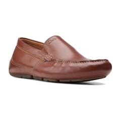 Giày Clark Nam Chính Hãng - Plain mens Driving Style Loafer - Màu Nâu | JapanSport 261-58703